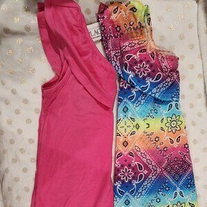 The Childrens Place Girls Pink and Multicolor Raffle Blouses Bundle Size L-10/12